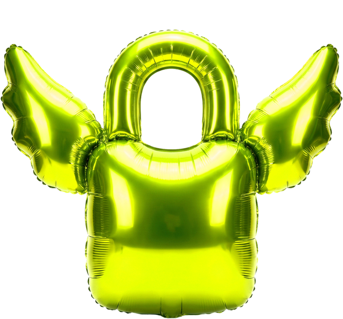 A winged padlock balloon